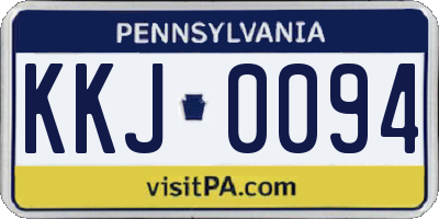 PA license plate KKJ0094