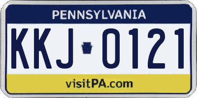 PA license plate KKJ0121