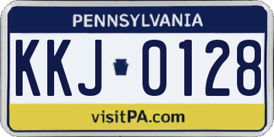 PA license plate KKJ0128
