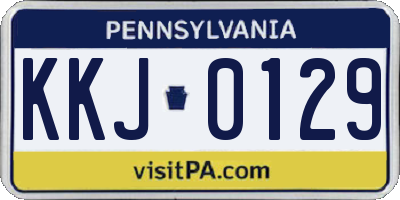 PA license plate KKJ0129