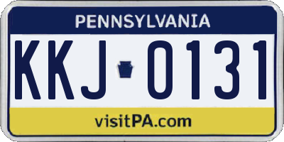 PA license plate KKJ0131