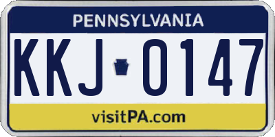 PA license plate KKJ0147