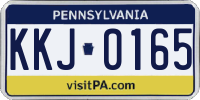 PA license plate KKJ0165