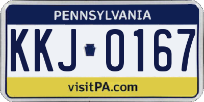 PA license plate KKJ0167