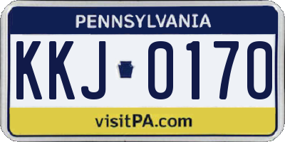 PA license plate KKJ0170