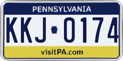 PA license plate KKJ0174