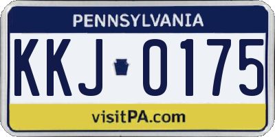 PA license plate KKJ0175