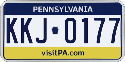 PA license plate KKJ0177