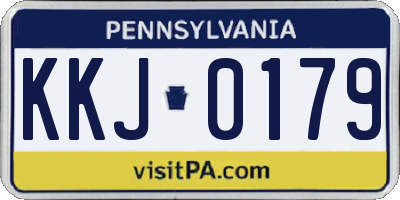 PA license plate KKJ0179