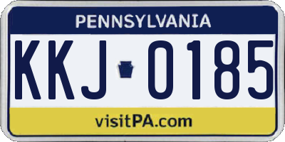 PA license plate KKJ0185