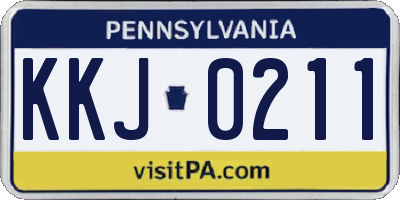 PA license plate KKJ0211