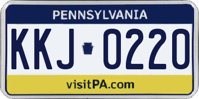 PA license plate KKJ0220