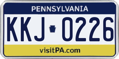 PA license plate KKJ0226