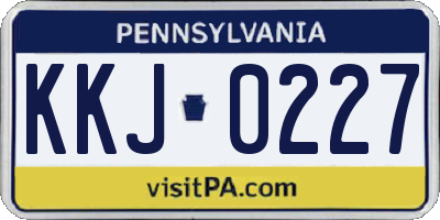 PA license plate KKJ0227