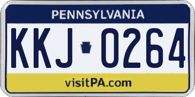 PA license plate KKJ0264