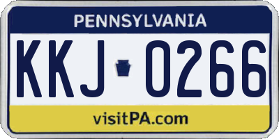 PA license plate KKJ0266