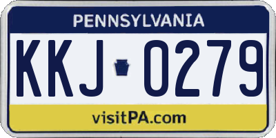 PA license plate KKJ0279