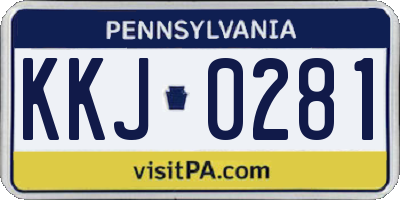 PA license plate KKJ0281