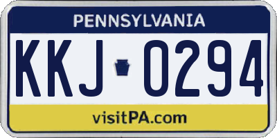 PA license plate KKJ0294