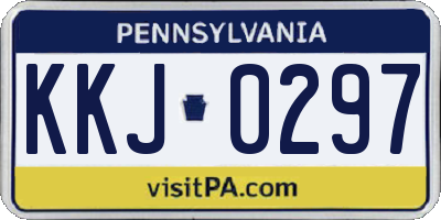 PA license plate KKJ0297