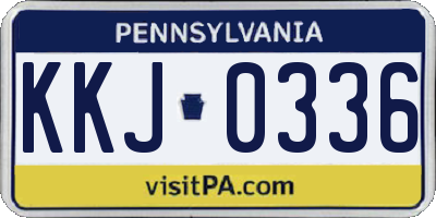 PA license plate KKJ0336