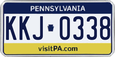 PA license plate KKJ0338
