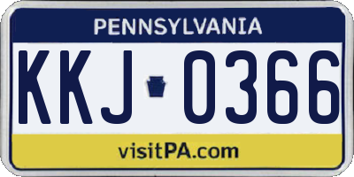 PA license plate KKJ0366