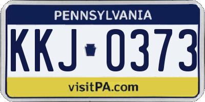 PA license plate KKJ0373