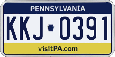 PA license plate KKJ0391