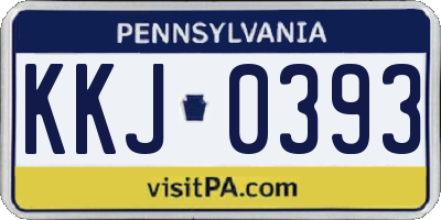 PA license plate KKJ0393