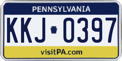 PA license plate KKJ0397