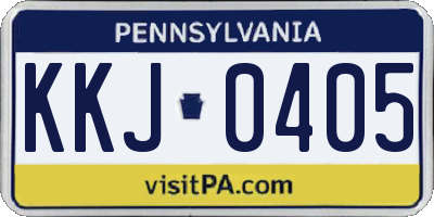 PA license plate KKJ0405