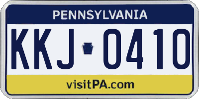 PA license plate KKJ0410