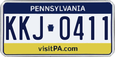 PA license plate KKJ0411