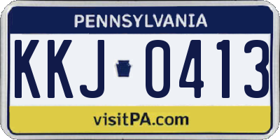 PA license plate KKJ0413