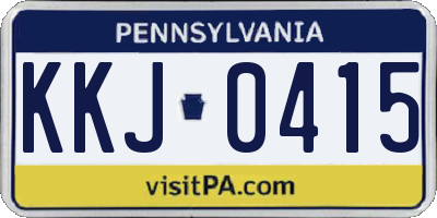PA license plate KKJ0415