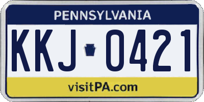 PA license plate KKJ0421
