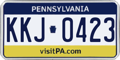 PA license plate KKJ0423