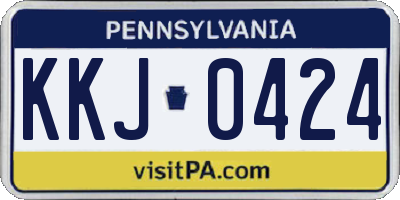PA license plate KKJ0424