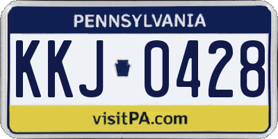 PA license plate KKJ0428
