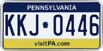 PA license plate KKJ0446