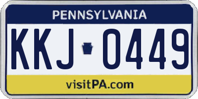 PA license plate KKJ0449