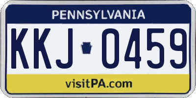 PA license plate KKJ0459