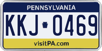 PA license plate KKJ0469