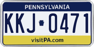 PA license plate KKJ0471