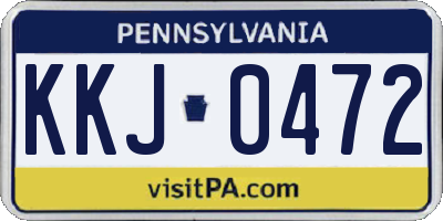 PA license plate KKJ0472