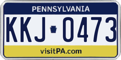 PA license plate KKJ0473