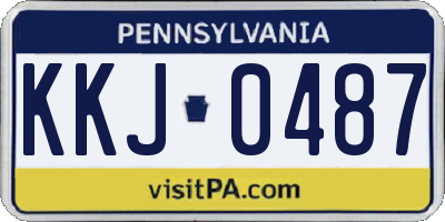 PA license plate KKJ0487