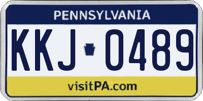 PA license plate KKJ0489