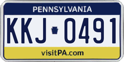 PA license plate KKJ0491